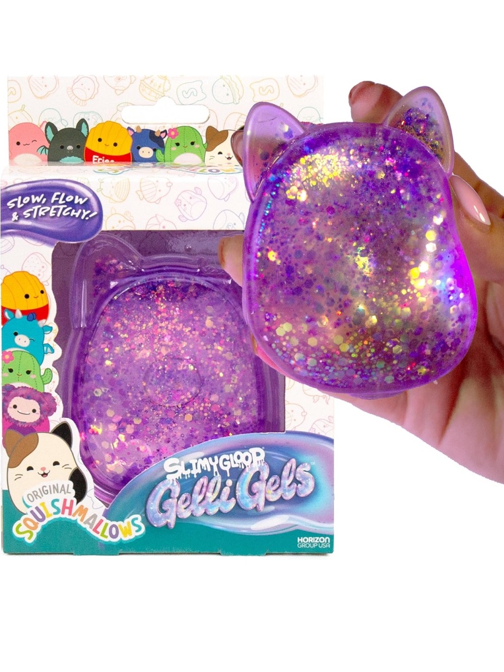 NEW RARE Original Squishmallows SLIMYGLOOP Purple Gelli Gels